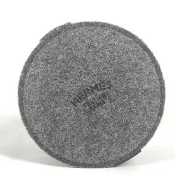HERMES Pouch Round Logo Sugar Box Jewelry case BOX Accessory case Unused